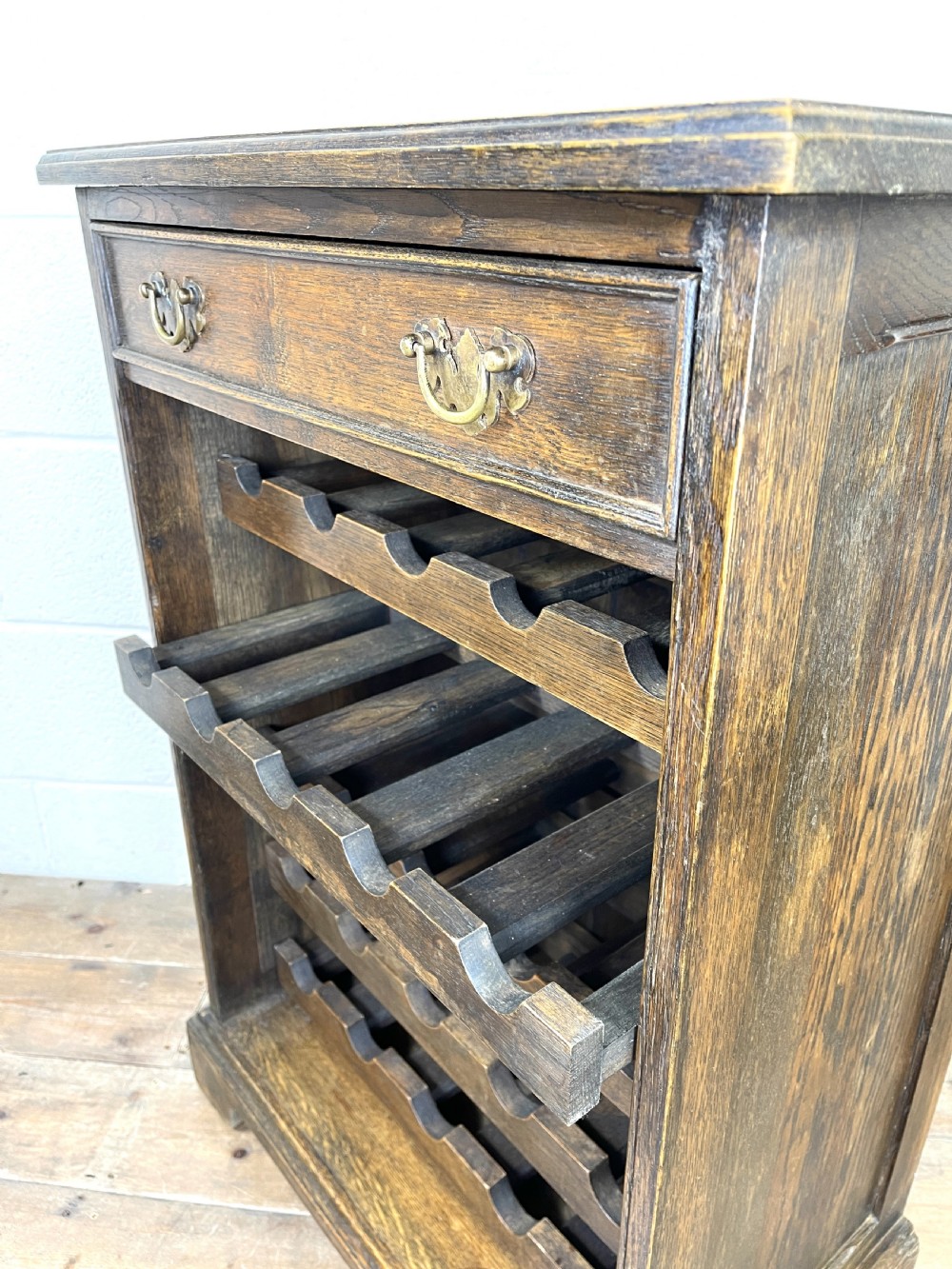 Early 20th Century Antique Oak Wine Rack View VIII
