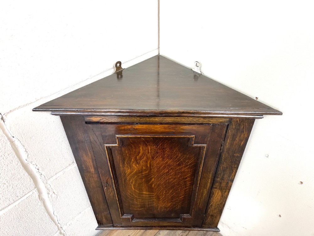 Small Antique Oak Corner Cupboard  View IV