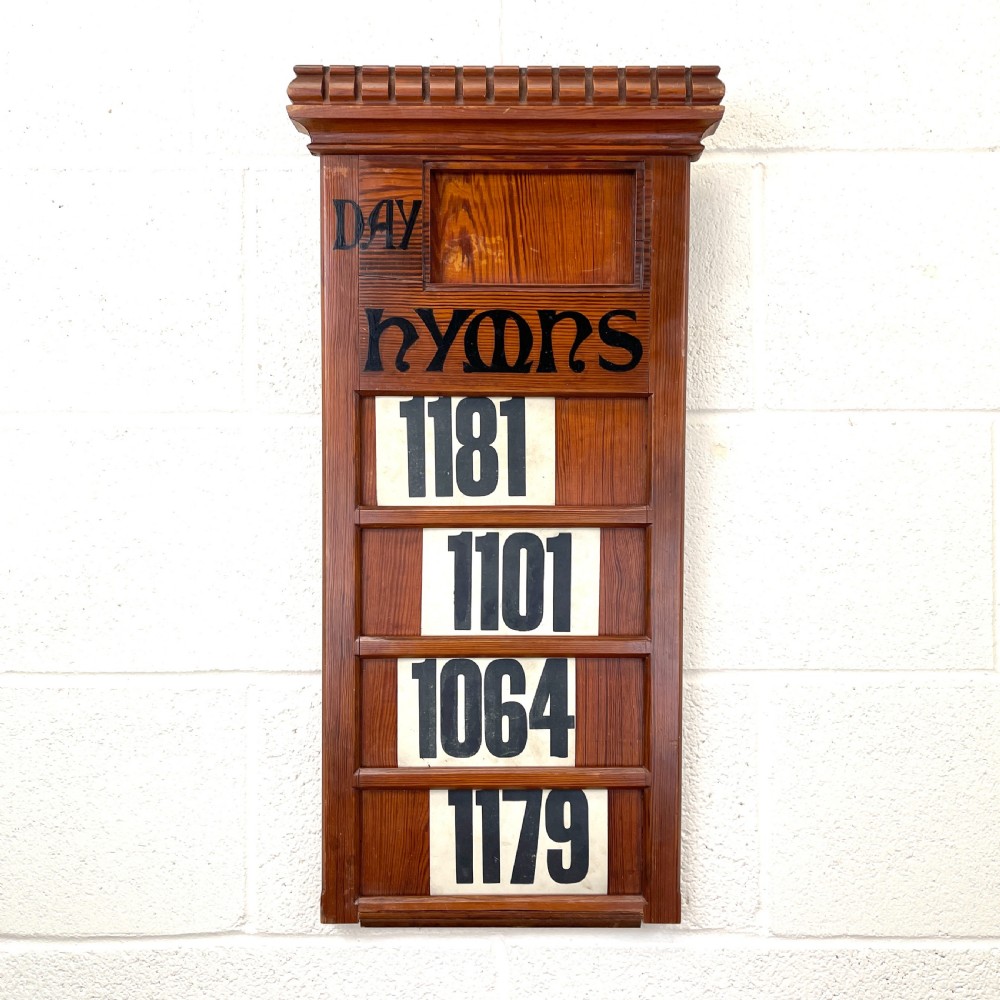 Early 20th Century Antique Hymn Board
