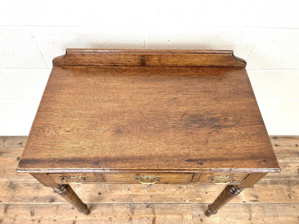 19th Century Antique Oak Side Table View III