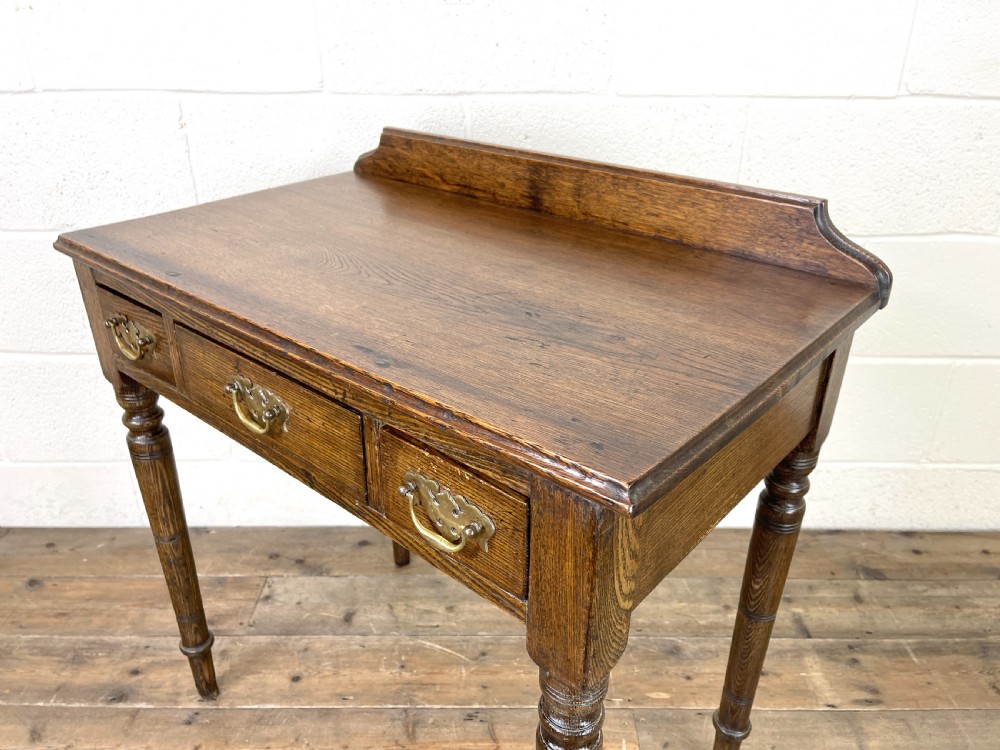 19th Century Antique Oak Side Table View VII