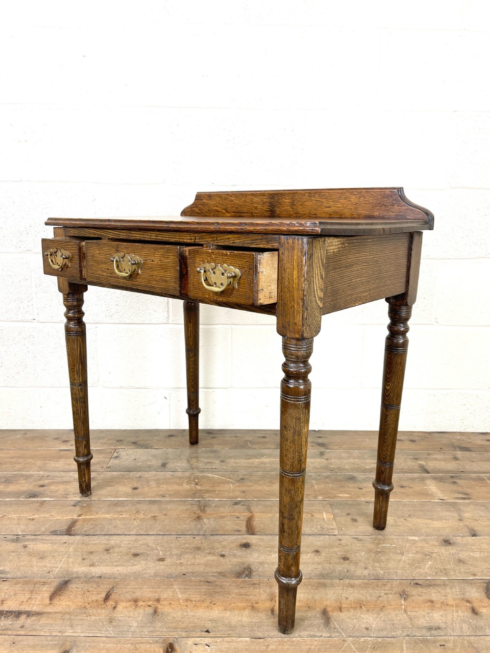 19th Century Antique Oak Side Table View IX