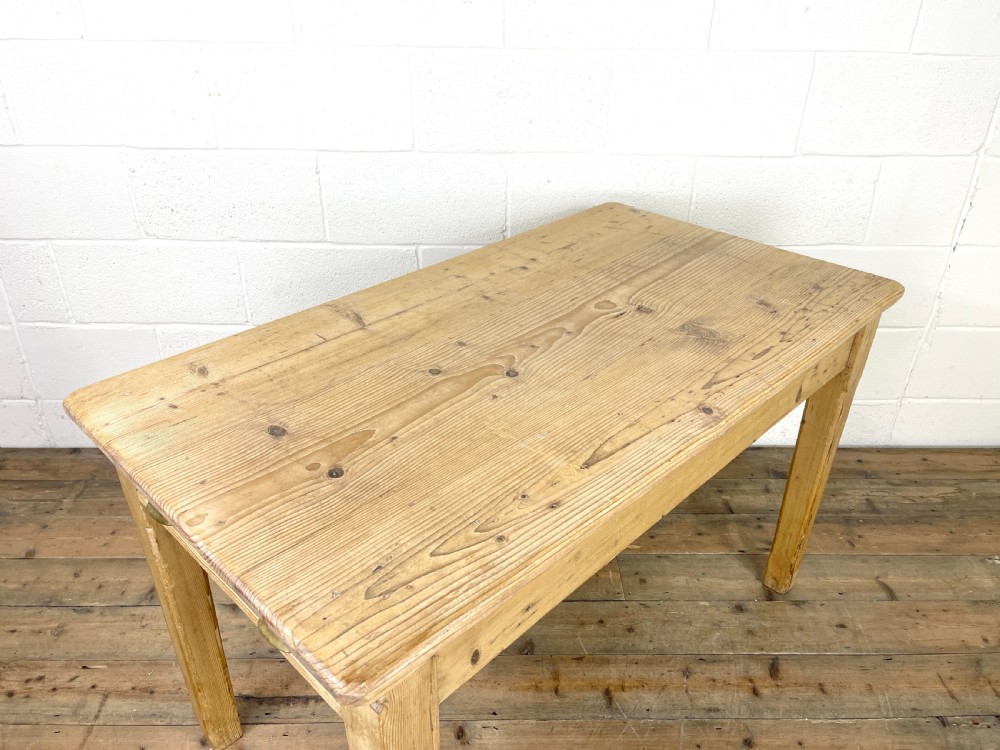 Antique Rustic Pine Farmhouse Kitchen Table View III