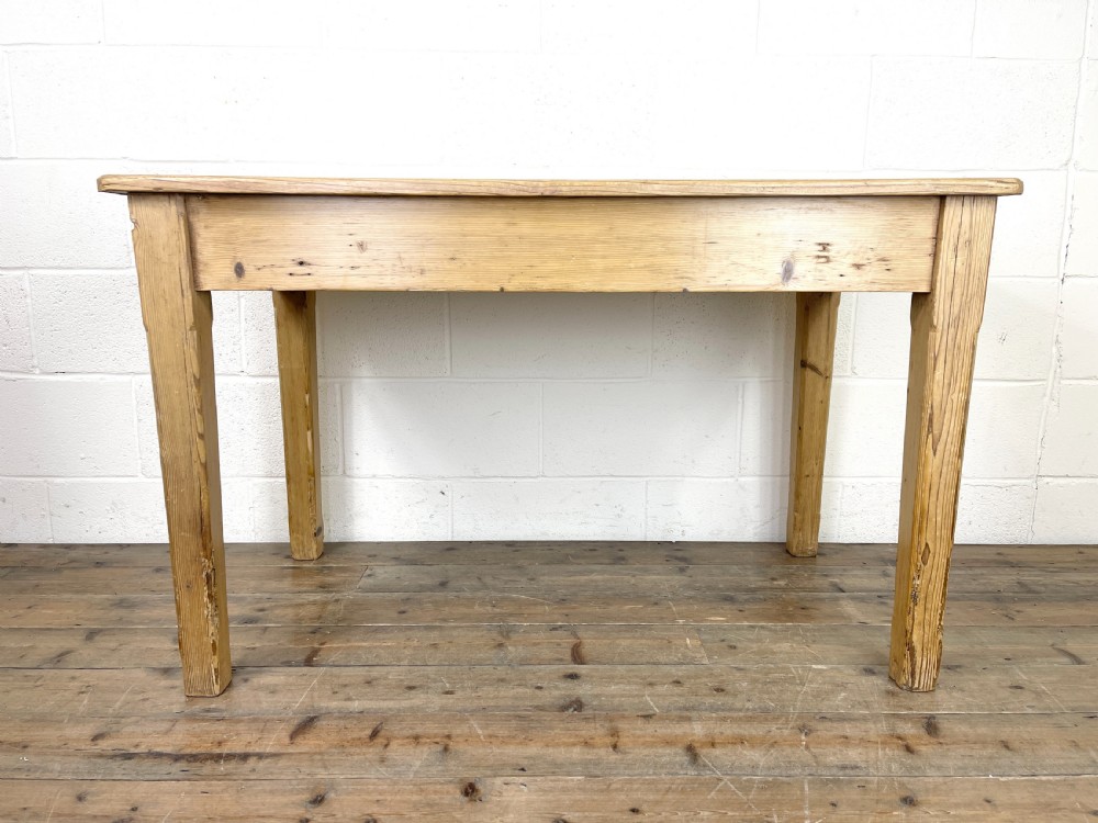 Antique Rustic Pine Farmhouse Kitchen Table View V