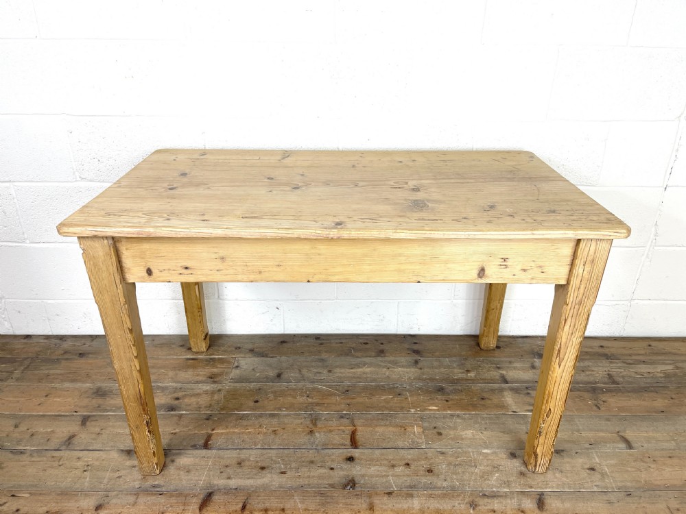 Antique Rustic Pine Farmhouse Kitchen Table View VI
