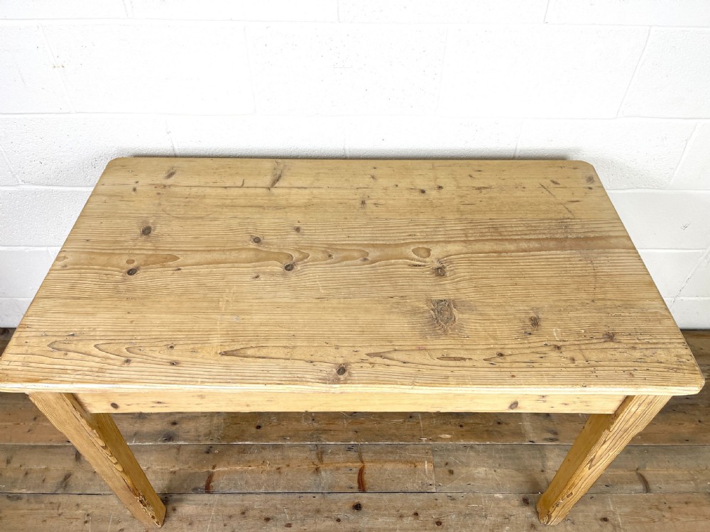 Antique Rustic Pine Farmhouse Kitchen Table View VII