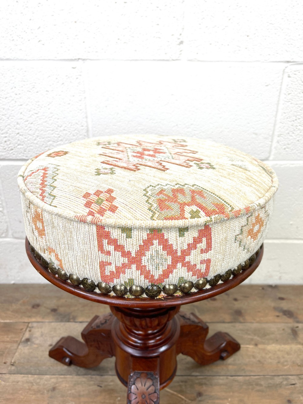 Antique Rise and Fall Piano Stool View II