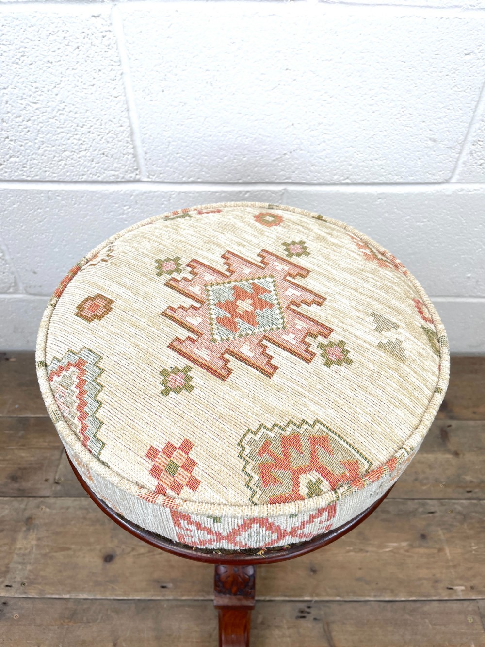 Antique Rise and Fall Piano Stool View III