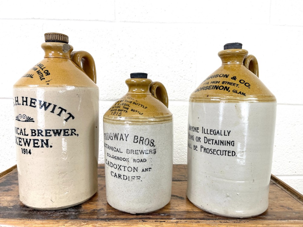 Three Welsh Stoneware Flagons View IV