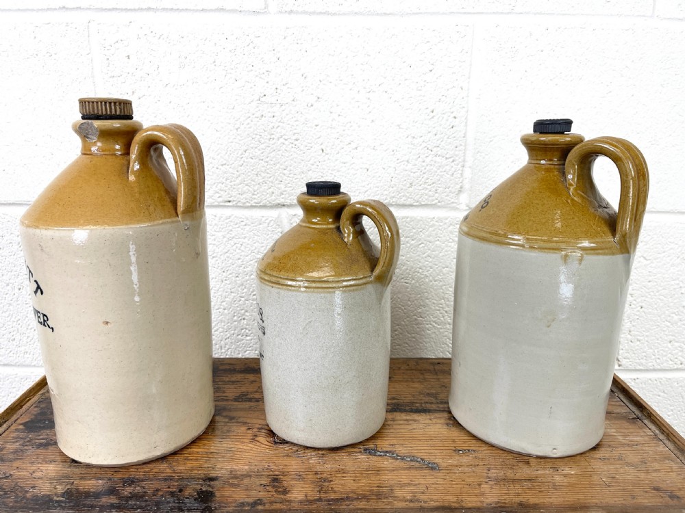 Three Welsh Stoneware Flagons View IX