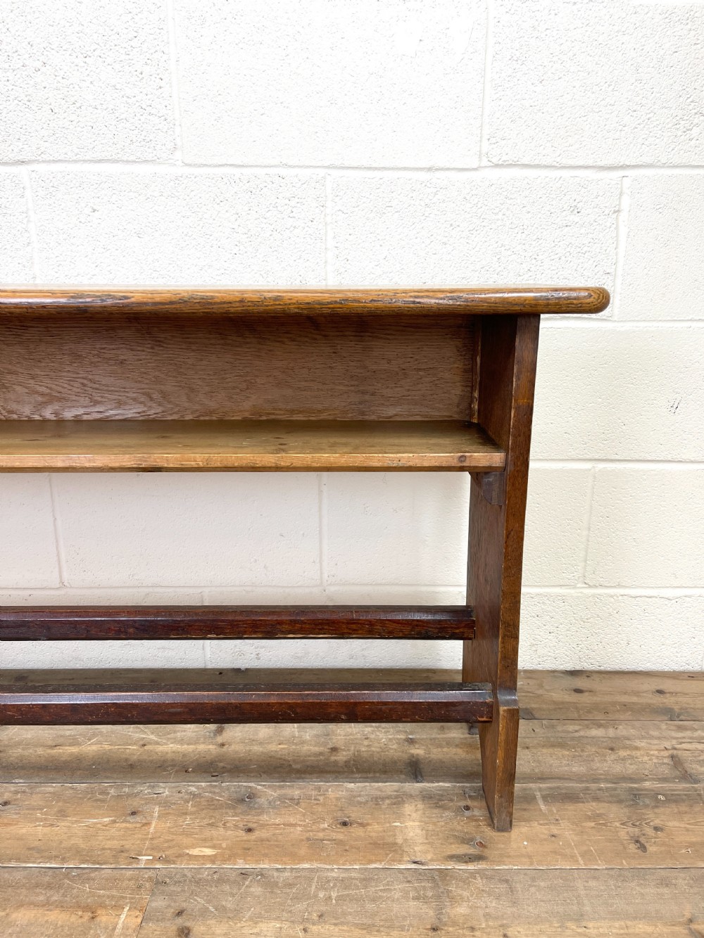 Antique Oak and Pine Porch Bench View IV