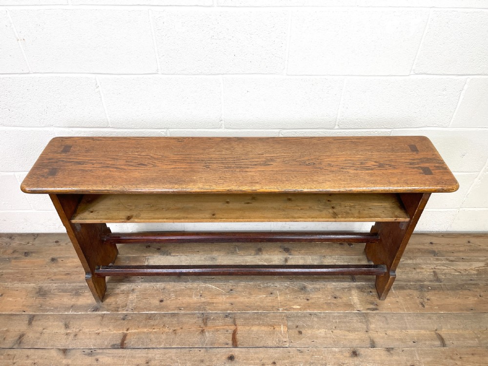 Antique Oak and Pine Porch Bench View V