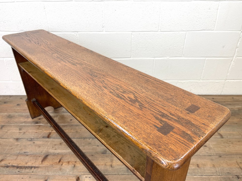 Antique Oak and Pine Porch Bench View VII