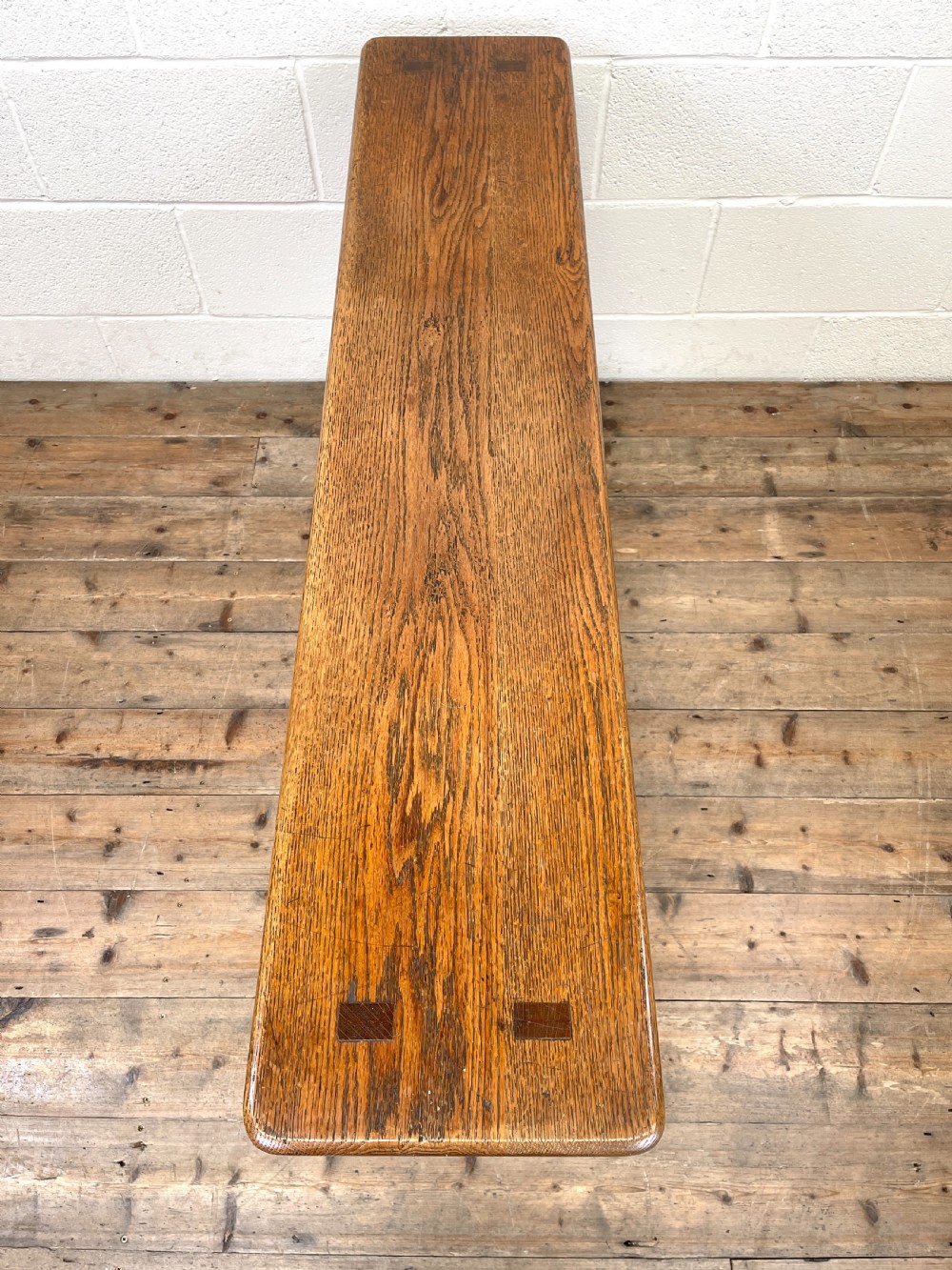 Antique Oak and Pine Porch Bench View IX