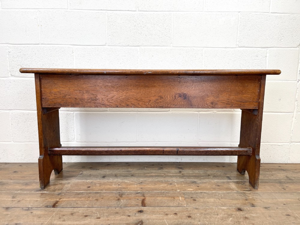 Antique Oak and Pine Porch Bench View X