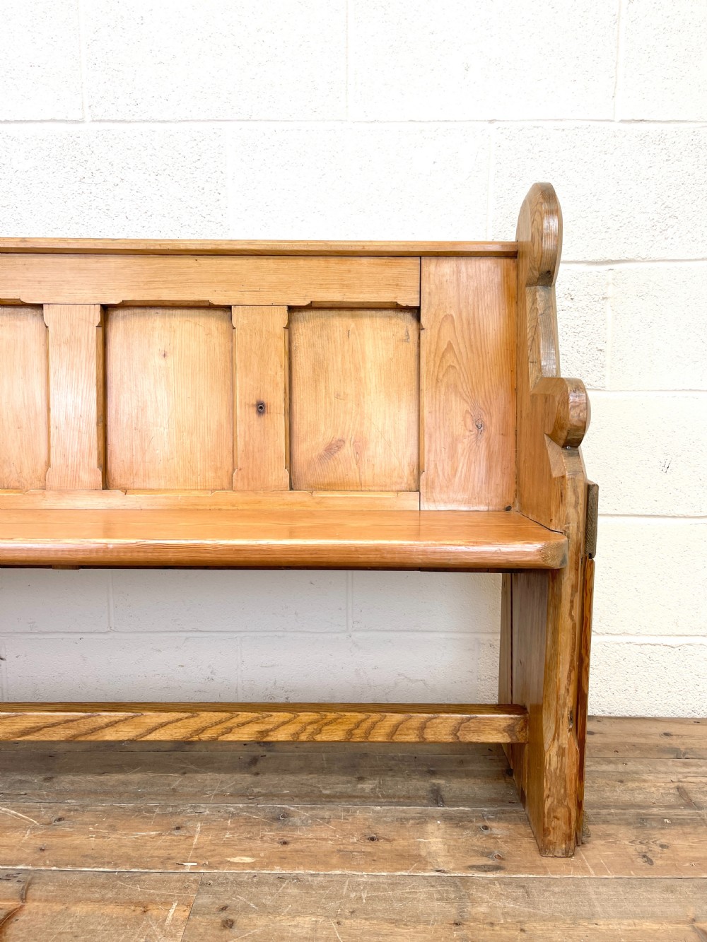 Rustic Antique Pine Pew View IV