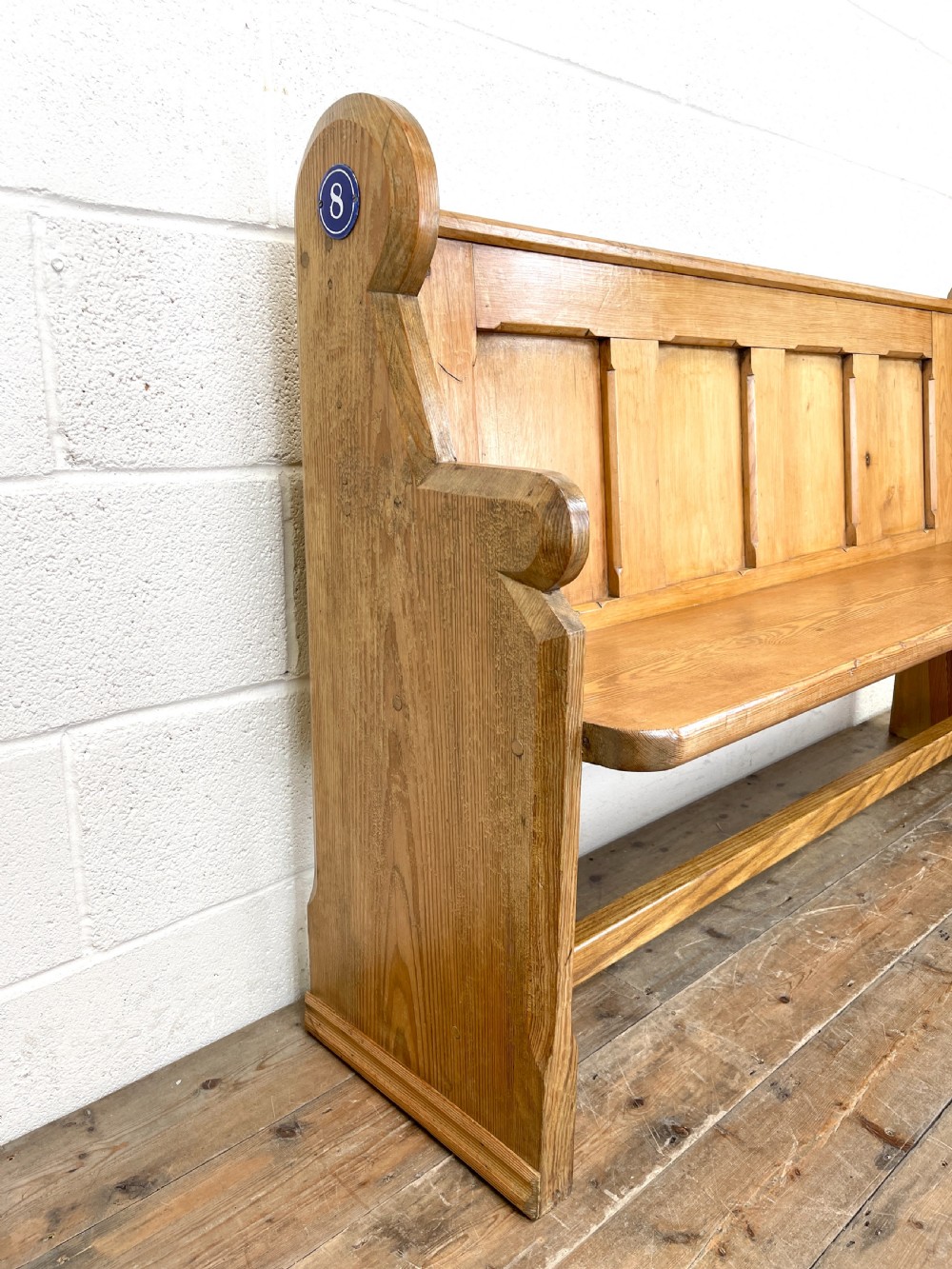 Rustic Antique Pine Pew View VI