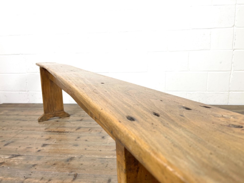 Long Antique Pine Bench View V