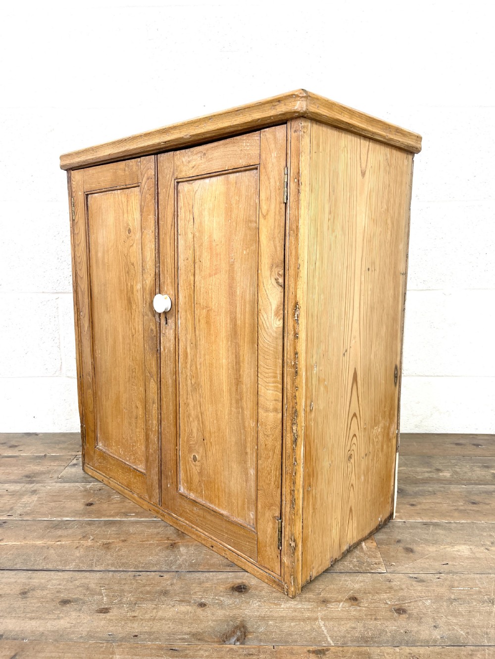 Small Rustic Antique Pine Cupboard View VI