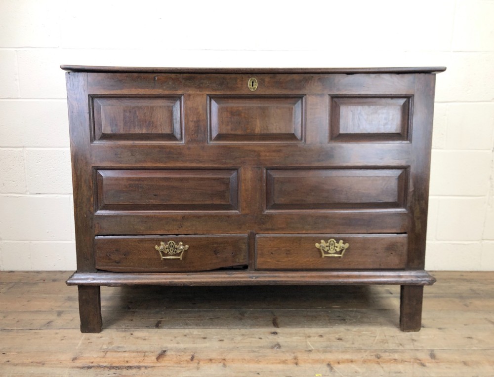 Antique 18th Century Welsh oak mule chest