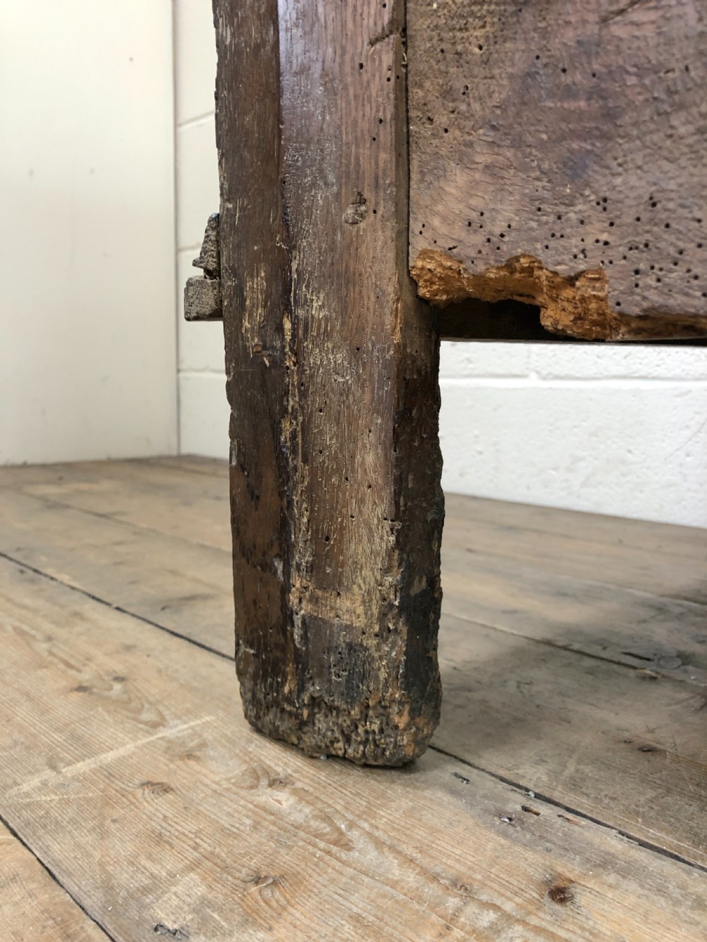 Antique 18th Century Welsh oak mule chest View IX