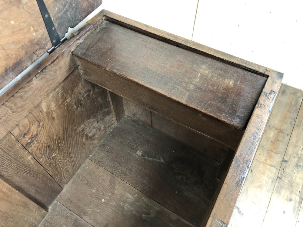 Antique 18th Century Welsh oak mule chest View XII