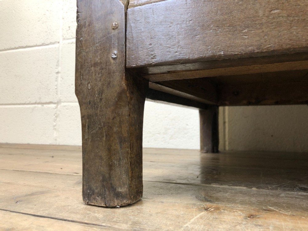 Antique 18th Century Oak Coffer with Three Panel Front View IV