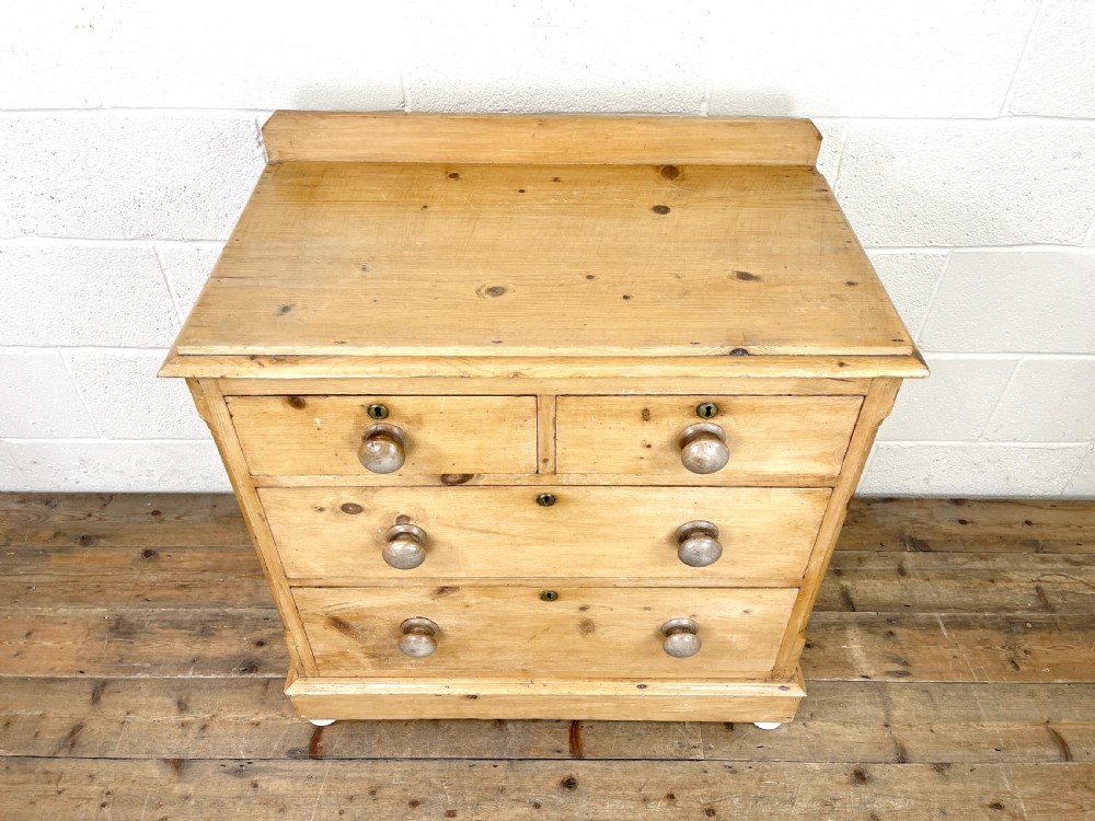 Small Antique Pine Chest of Drawers View III