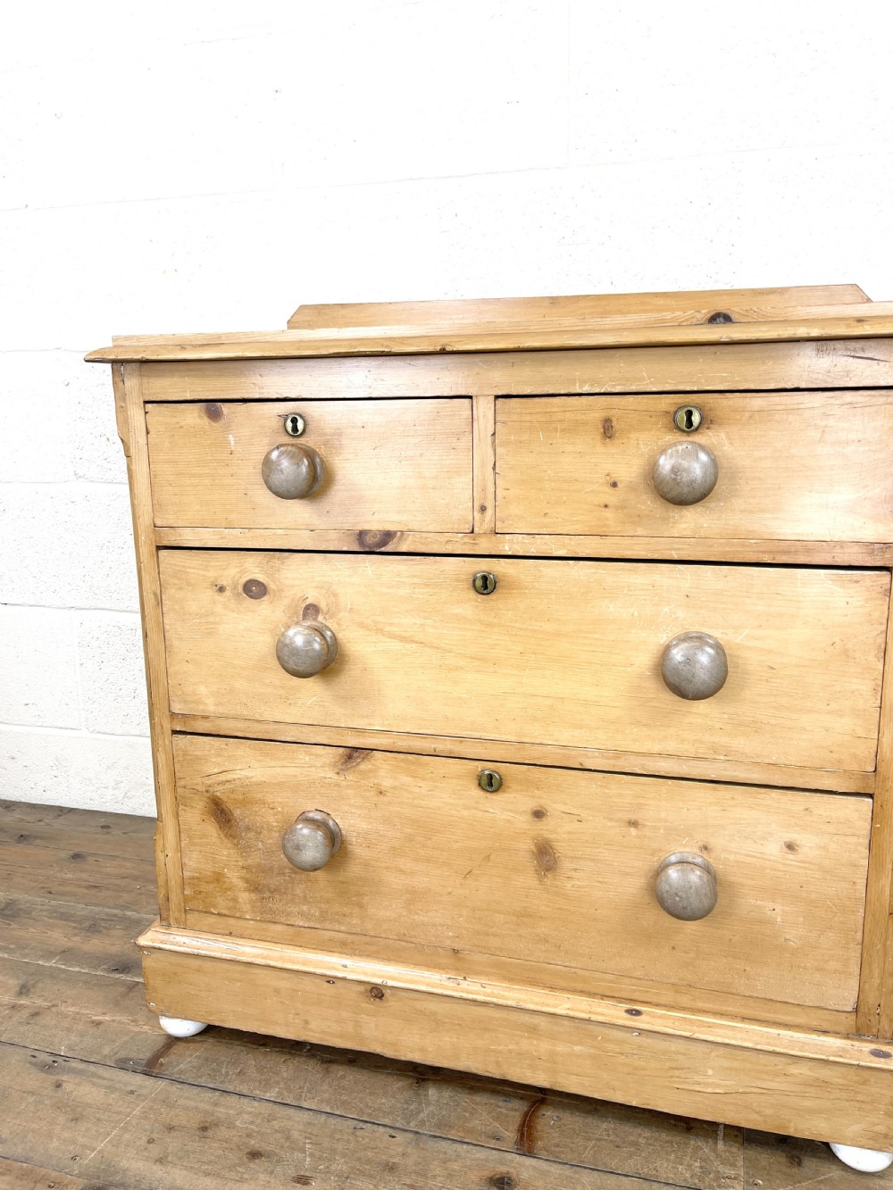 Small Antique Pine Chest of Drawers View V