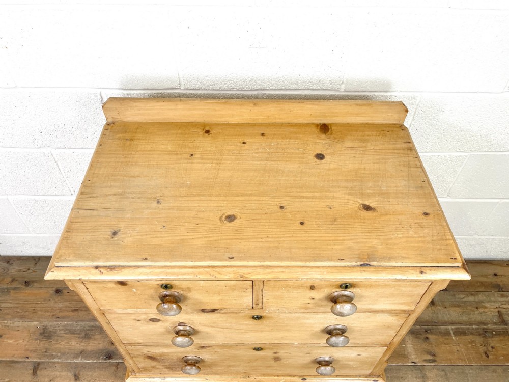 Small Antique Pine Chest of Drawers View VI