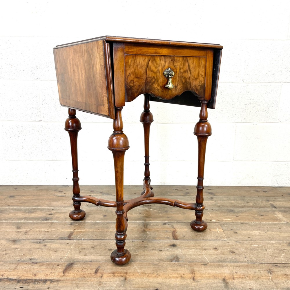 19th Century Walnut Drop Leaf Side Table