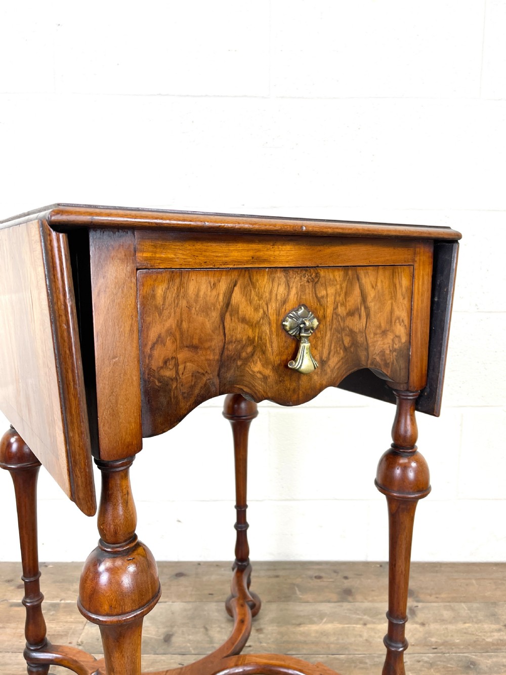 19th Century Walnut Drop Leaf Side Table View IV