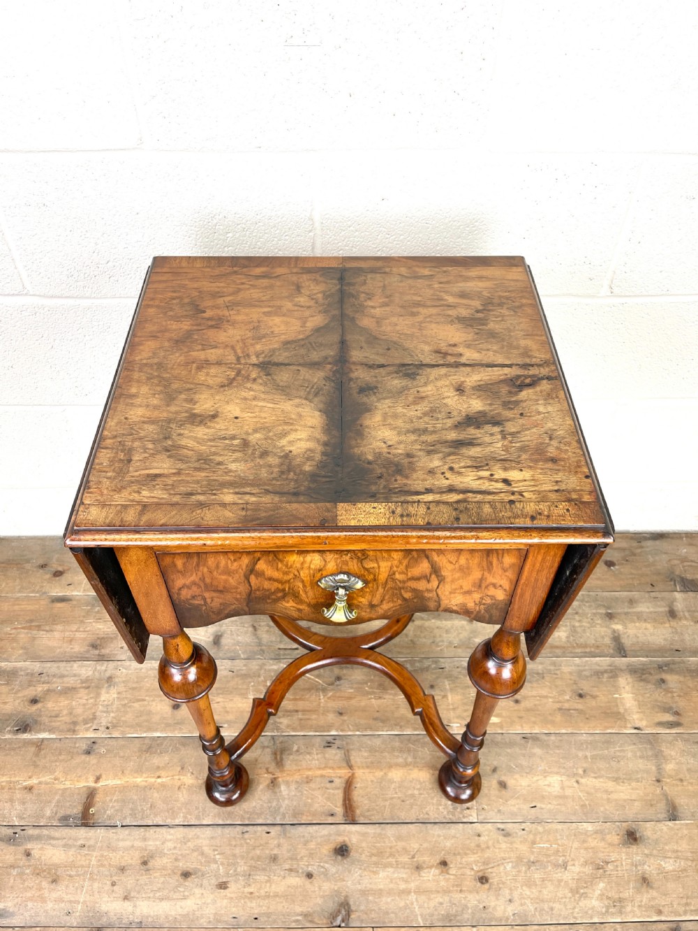 19th Century Walnut Drop Leaf Side Table View V