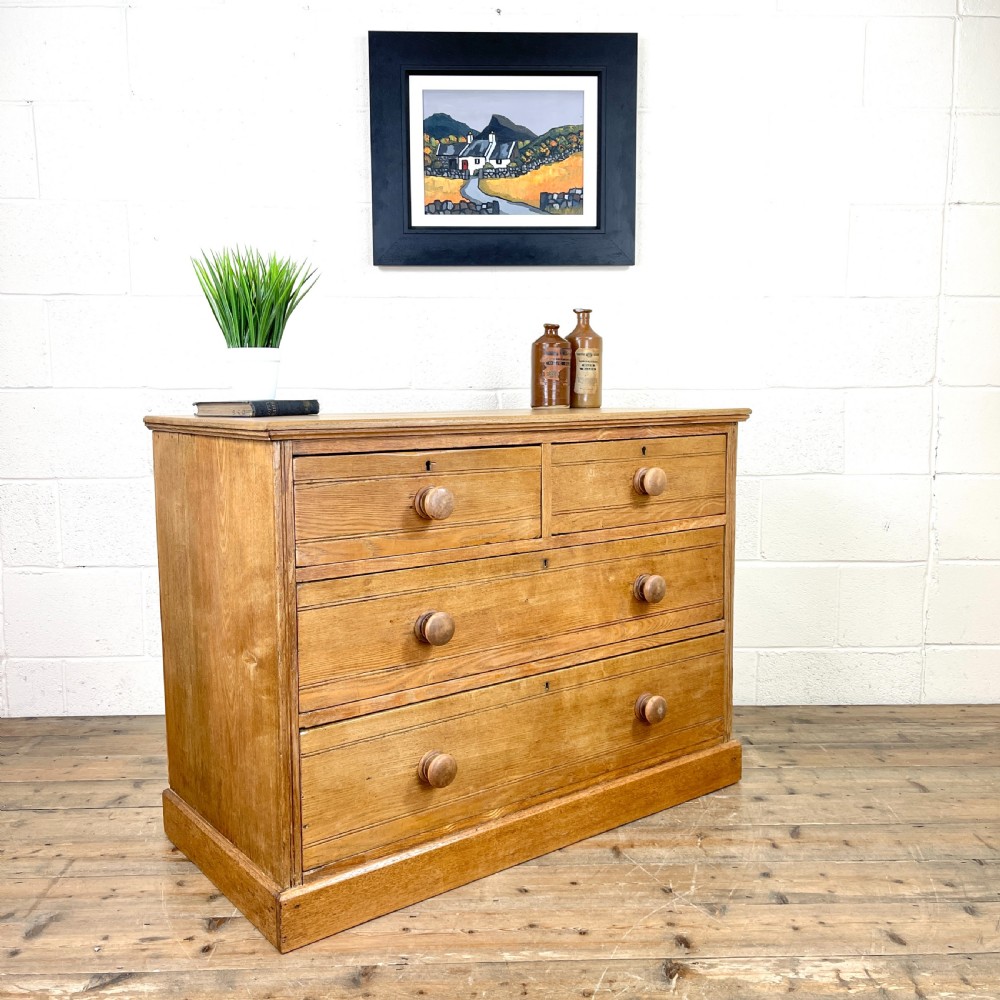 Antique Pale Oak Chest of Drawers