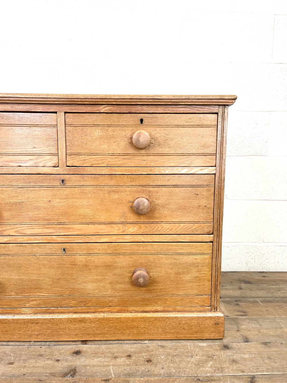 Antique Pale Oak Chest of Drawers View IV