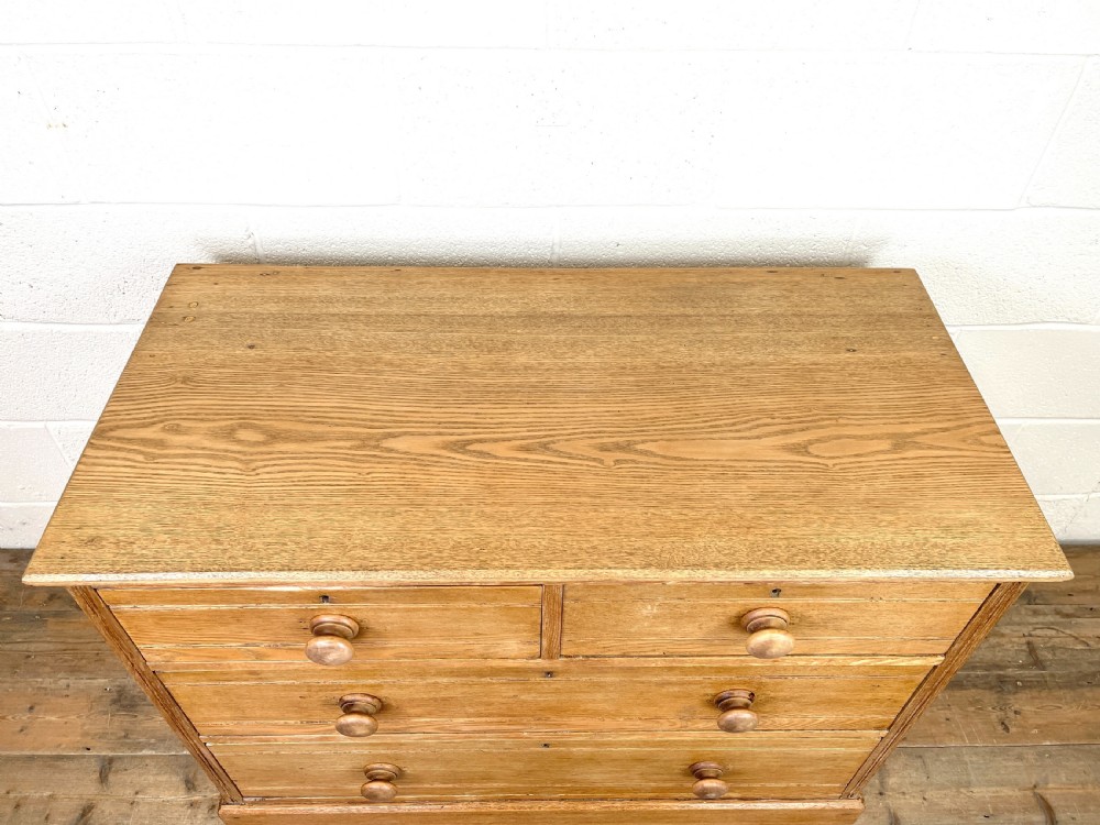 Antique Pale Oak Chest of Drawers View VI