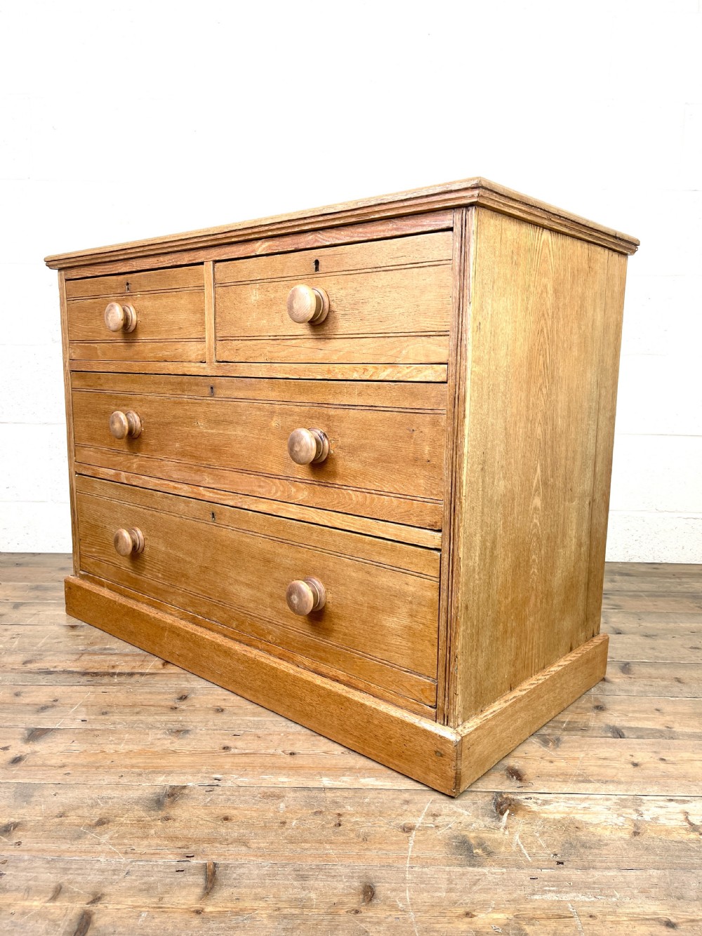 Antique Pale Oak Chest of Drawers View VII