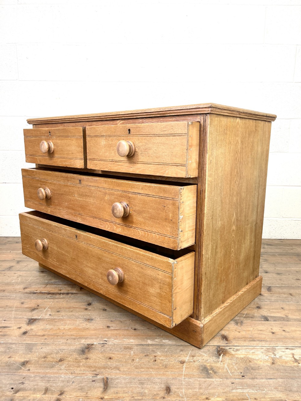 Antique Pale Oak Chest of Drawers View IX