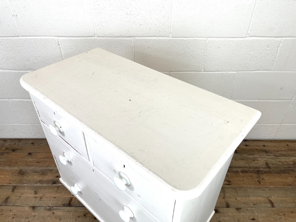 White Painted Vintage Chest of Drawers View VII