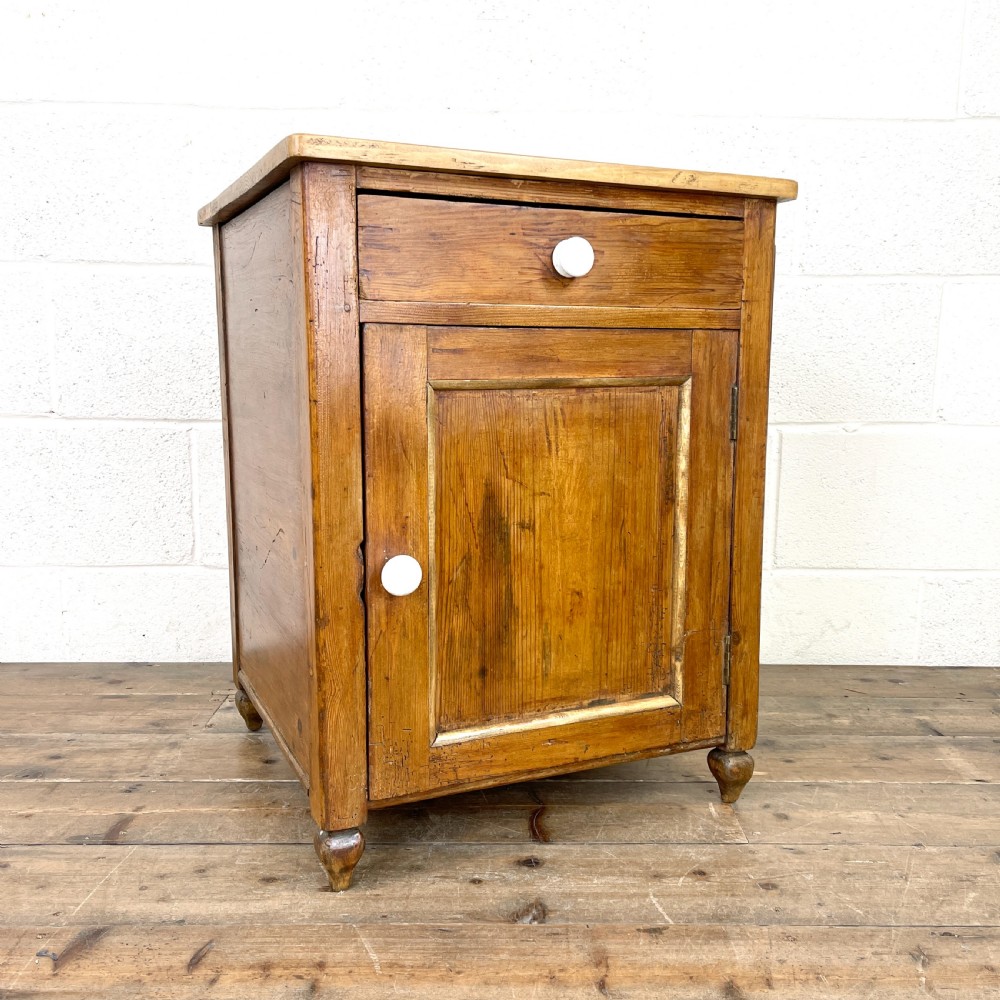 Rustic Antique Pine Side Cupboard
