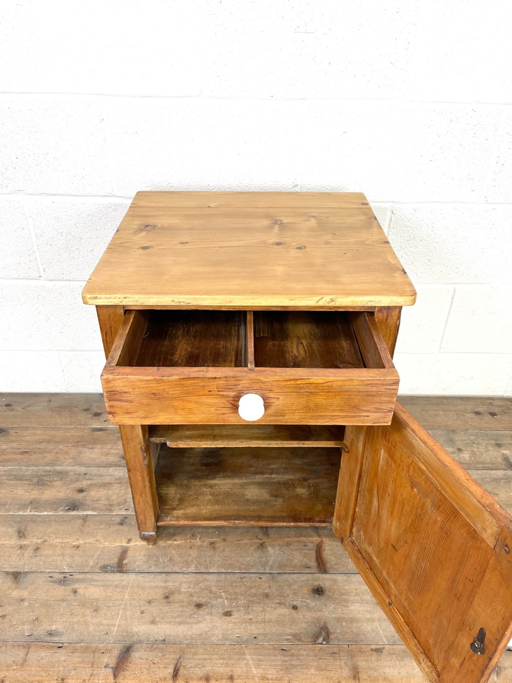 Rustic Antique Pine Side Cupboard View VI