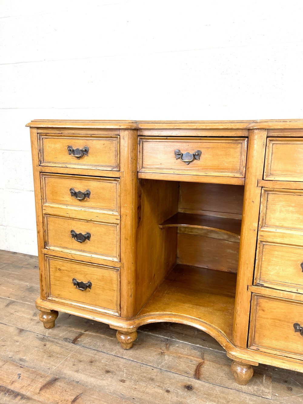 Victorian Antique Pine Sideboard with Drawers View V