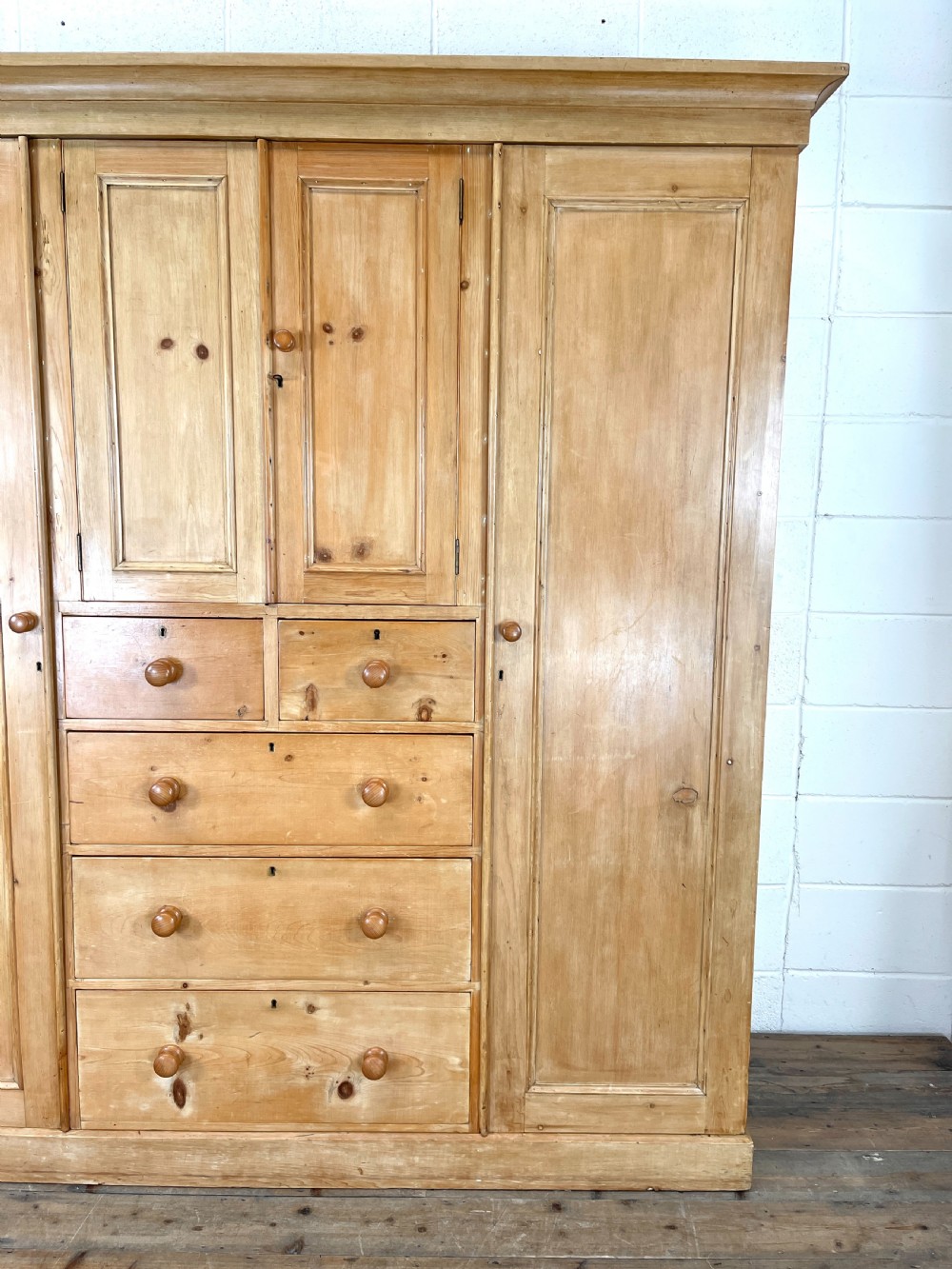 Large Antique Pine Wardrobe  View II