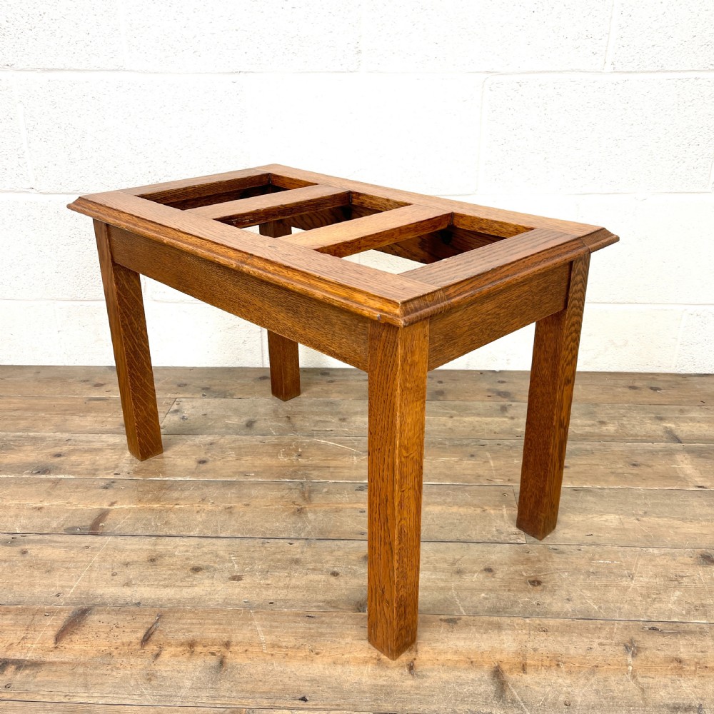 Vintage Oak Luggage Stand View II