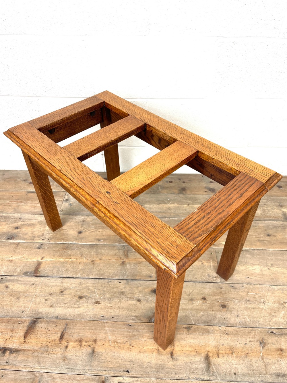 Vintage Oak Luggage Stand View III