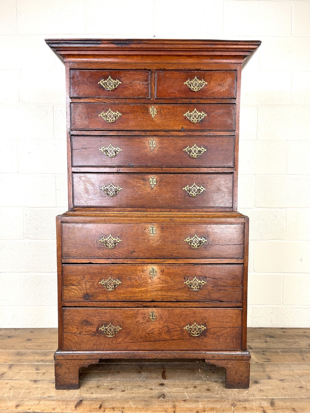 Antique Georgian Oak Chest on Chest  View III