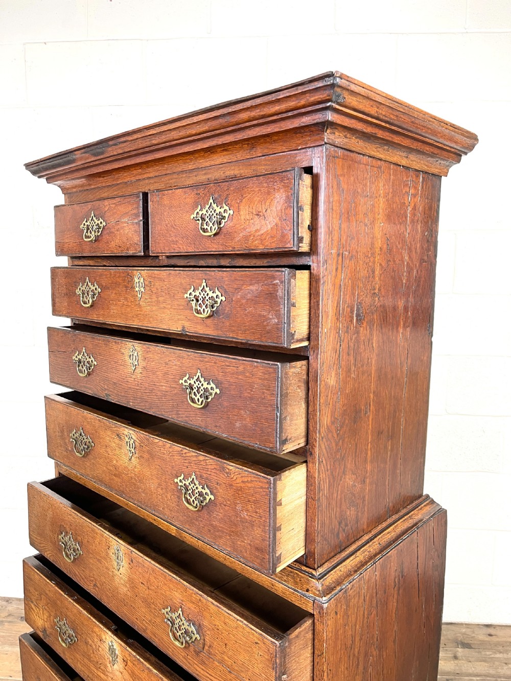 Antique Georgian Oak Chest on Chest  View VIII