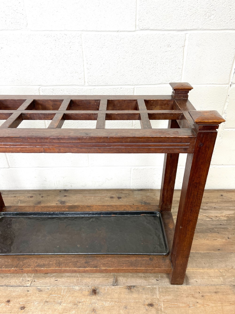 Large Antique Oak Stick Stand View VI