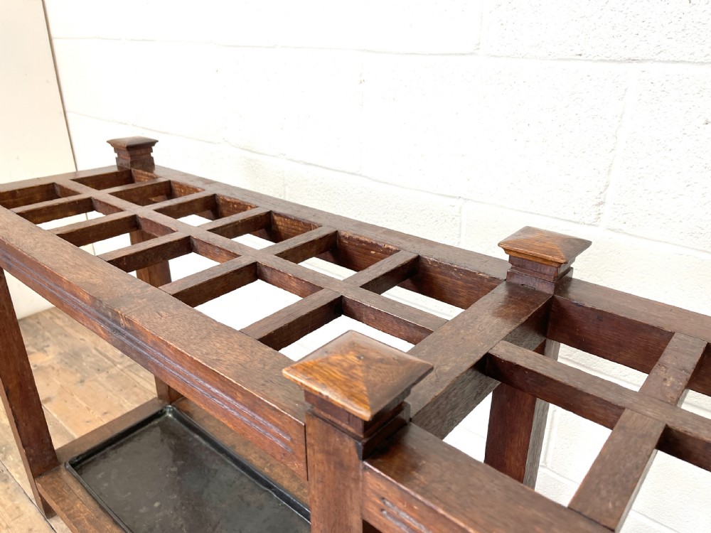 Large Antique Oak Stick Stand View VII