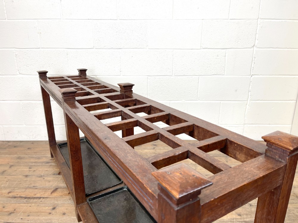 Large Antique Oak Stick Stand View IX
